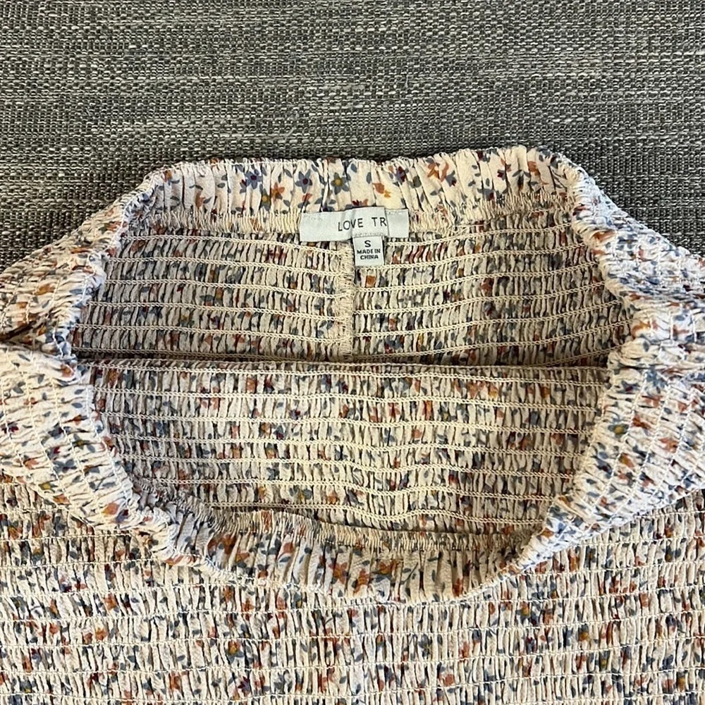 NWOT Love Tree Cropped Tie Top w/ Ruffle Skirt - Picture 6 of 6